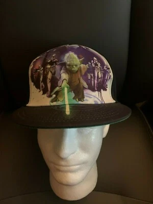 New with Tags NWT Star Wars Yoda Kids SnapBack Flat Brim Bill Hat OSFM - Image 1 of 2