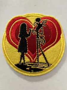 Nightmare Before Christmas Jack & Sally herzförmiger Aufnäher Verkäufer aus den USA NEU - Bild 1 von 2