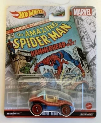 NUEVO Hot Wheels FLD31 Premium The Amazing Spider-Man Spider-Mobile 1:64 DieCast Foto 1 de 2