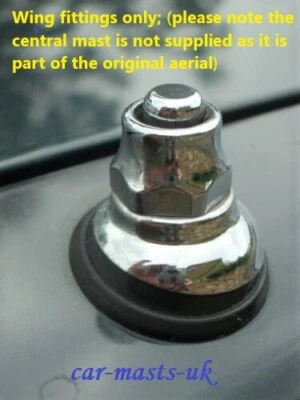 Classic car Electric Aerial Power Antenna Chrome Inox wing fender fittings AM - Image 1 of 2