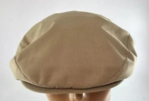 Vtg. Dobbs Fifth Avenue New York Newsboy Cabbie Hat Flat Cap Khaki Size 7 1/4 - Picture 1 of 7