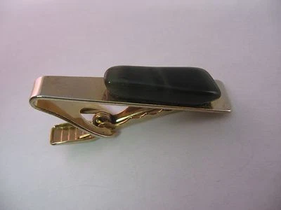 Стеклянный художественный камень дизайн зеленовато-серый винтажный мужской галстук бар ювелирных изделий зажим - Изображение 1 из 4