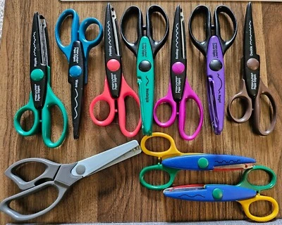 Lote de 10 tesouras Fiskars+ Paper Edger Cartões de artesanato para scrapbook vieira B7 - Imagem 1 de 4