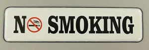 Letrero de chapa NO SMOKING prohibido fumar letrero de prohibición XXL 60 cm arqueado troquelado - Imagen 1 de 3