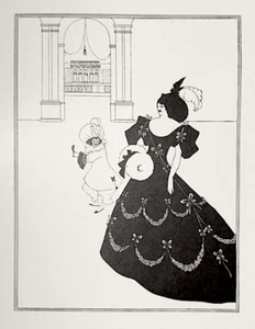 BEARDSLEY ZEICHNUNG ENGLISCHE JUGENDSTIL KOMÖDIE MARIONETTEN BALLETT ORIG LITHOGRAPHIE - Bild 1 von 1