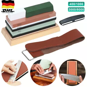 Schleifstein-Set für Messerschärfen Körnung 400/1000/3000/8000 Wetzstein Messer - Bild 1 von 12