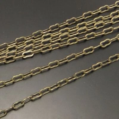 5M/Pack Antique Bronze Alloy Oval Link Chain  Necklace Bracelet DIY Accessories - Image 1 of 3