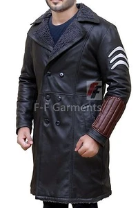 Suicide Squad Jai Courtney Captain Boomerang Faux/Synthetic Leather Coat - Picture 1 of 5