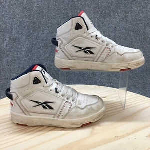 Reebok Shoes Kids 3 Basketball Sneakers White Lace Up Comfort Round Toe 095574 - Picture 1 of 17