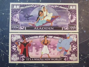 Aladdin: 1992 Walt Disney Animated Adventure Film 1.000.000 $ One Million Dollars - Bild 1 von 3
