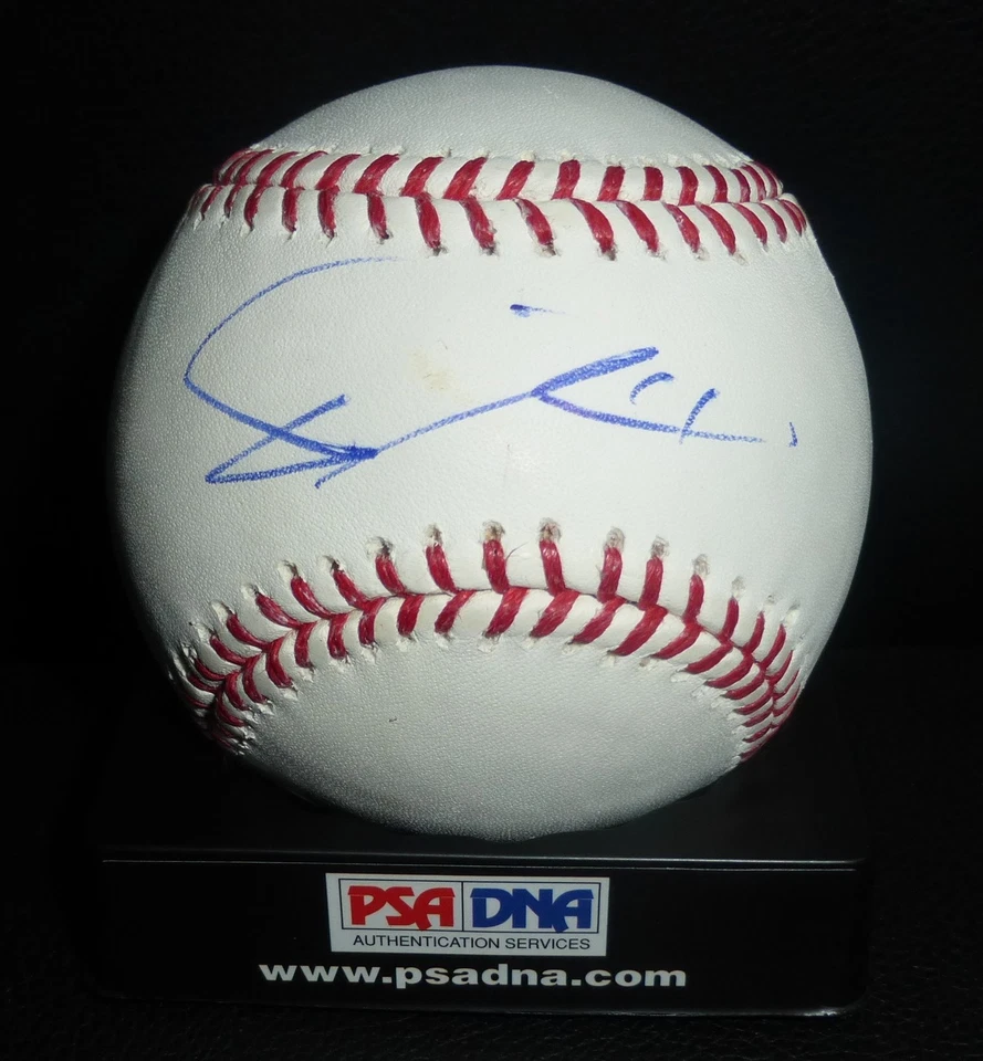 Yu Darvish Firmado Oficial Grandes Ligas Béisbol PSA/DNA CERTIFICADO DE AUTENTICIDAD Padres Cachorros Auto'd Foto 1 de 4