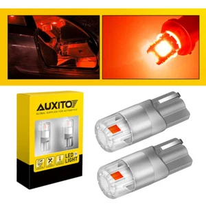 AUXITO 800LM Red 2LED T10 194 W5W License Plate Light Inside Dome Trunk Light X2 - Foto 1 di 14