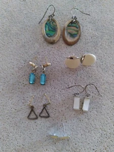 6 PAIRS Vintage Costume Earrings, Various Styles/Color, Dangle-Stud ONLY $0.50ea - Picture 1 of 12