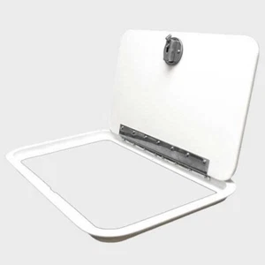 Mako Boat Access Hatch 66831 | 11 1/2 x 18 1/2 Inch White Poly - Picture 1 of 4