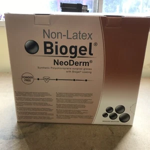 BIOGEL Non-Latex neoderm gloves size 8 box of 50 exp 12/20 - Picture 1 of 7