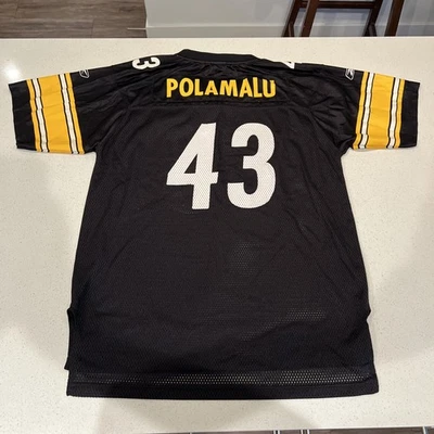 Camiseta deportiva negra Pittsburgh Steelers Nike On Field Troy Polamalu talla juvenil XL 18/20 Foto 1 de 4