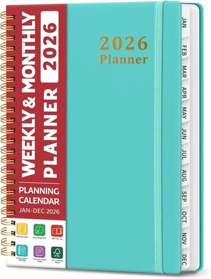 2026 Planner, Weekly and Monthly Calendar Planner, January 2026 - December 2026, - Image 1 of 4