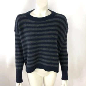 Vince Small Merino Wool Camel Crew Neck Pullover Sweater Blau Grau - Bild 1 von 12