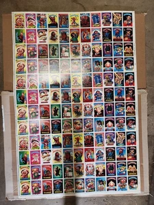 Hoja de error Garbage Pail Kids quinta serie sin cortar doble impresión sin troquelar 1986 GPK - Imagen 1 de 5