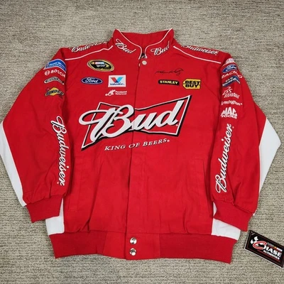 NUEVO Chase NASCAR Firmado Kasey Kahne Chaqueta de Algodón Brote Bordado Rojo Autógrafo  Foto 1 de 4