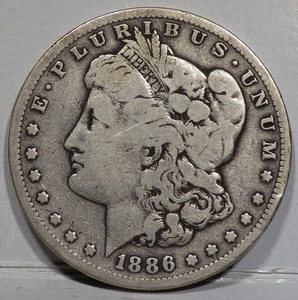 1886-S Morgan Silver Dollar grades Good - Picture 1 of 2