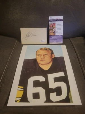 Lloyd Voss Green Bay Packers Signed Autographed Index Card JSA COA Autograph - Image 1 of 4