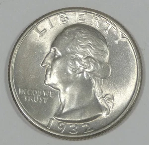 1932 Washington Viertel schöner Stempelglanz Silber 25c - Bild 1 von 4