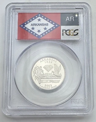 2003 S Washington Quarter - PCGS Graded PR69DCAM - 25C - 25 Cent Coin - Arkansas - Image 1 of 2