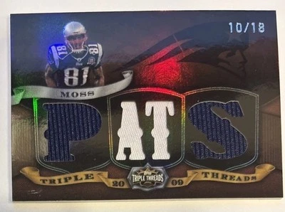 2009 Triple Threads Randy Moss Jersey 10/18 GOAT Patriots!! - Image 1 of 2