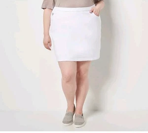 Quacker Factory Size 2X White Dream Jeannes Skort A493067 NWOT - Picture 1 of 9