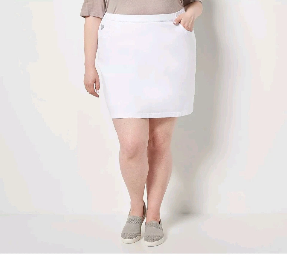 Quacker Factory Size 2X White Dream Jeannes Skort A493067 NWOT - Image 1 of 4