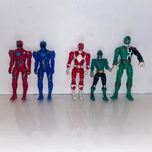 Power Rangers Bandai Lote de 5 Negro Rojo Verde Azul - Imagen 1 de 18