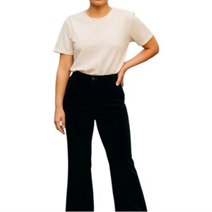 Banana Republic Burgundy Purple Silk Blend Velvet Wide Leg Pants Martin 10 Y2KC - Picture 1 of 9