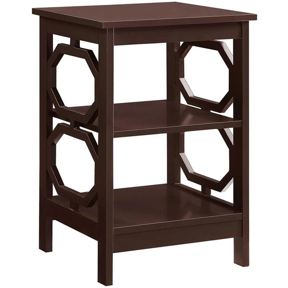 Convenience Concepts Omega 16" Square End Table in Espresso Wood Finish - Image 1 of 4