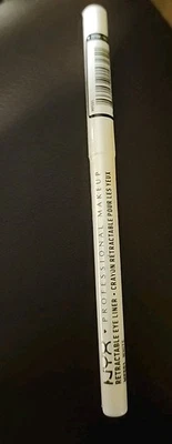 NYX Makeup Retractable Eye Liner Pencil Crayon in White FULL SIZE 0.01 oz SEALED - Image 1 of 4