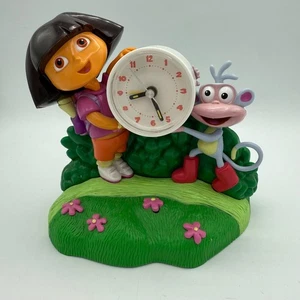 Dora The Explorer & Boots Plastic Alarm Clock Fun Kids Childrens Room Decor 2003 - Picture 1 of 5