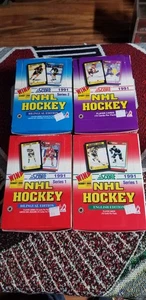 (4X) 1991 Score Hockey Series 1 & 2 ENGLISH & BILINGUAL EDITIONS (4 Wax Boxes) - Bild 1 von 3