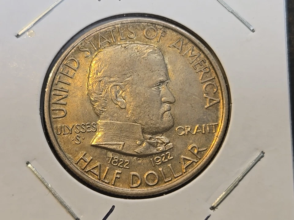 1922 Grant Commemorative Silver Half Dollar 50c Coin NO STAR NICE - Image 1 of 2