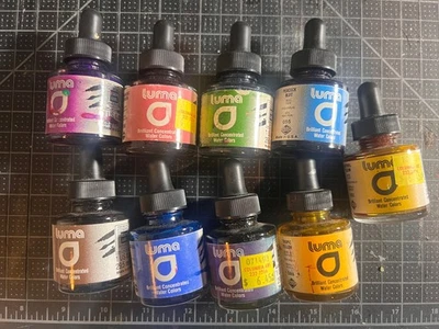 Rare Luma Concentrated Water Colors Lot of 8 Bottles Vintage - Please Read - Image 1 of 4