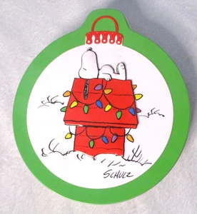 PEANUTS Snoopy Christmas 2022 Holiday Ornament Collectible Cookie Tin EMPTY - Picture 1 of 5