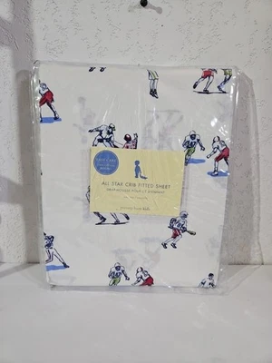 Pottery Barn Kids All Star Sports Fitted Crib Sheet One Standard Size New! - Image 1 of 4