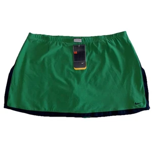 Nike Dri-Fit Green Tennis Golf Skort Skirt Women's Size XL NWT Navy Blue Border - Picture 1 of 9