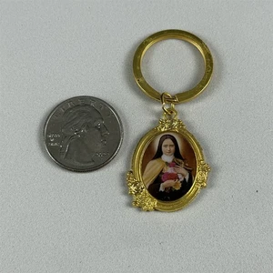 Catholic Saint St. Theresa Crucifix Roses Religious Keychain Key Ring #54756 - Picture 1 of 2