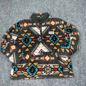 Hooey Pull Over Boys Size M Brown Southwestern Aztec Fleece - Picture 1 of 8