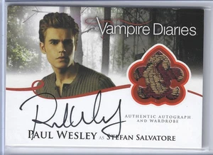 Vampire Diaries Season 2 Auto Wardrobe Card A2 Paul Wesley Stefan Salvatore JSC - Picture 1 of 2