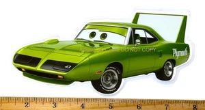 New Art Custom 1970 Plymouth Superbird Lime Green Pixar Cars Vinyl Sticker Decal - Picture 1 of 1