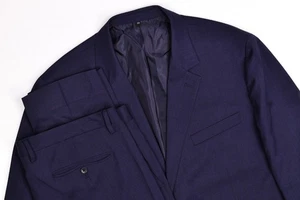 Bonobos Standard Fit Navy Wool Suit 46S Slim Fit Pants 40x26 - Picture 1 of 18