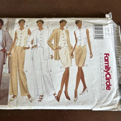 butterick patterns 3951 Misses Jacket,Top,Skirt, Pants Sz 6-8-10 - Image 1 of 3