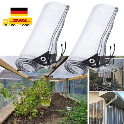 Wasserdichte Transparente Plane mit Ösen, Durchsichtige Abdeckplane für holz - Bild 1 von 4