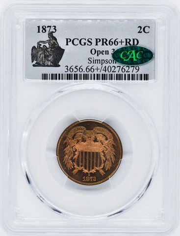 1873 2C PCGS PR 66+ RD Cover